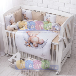 Бортик-косичка Asik в 3 пряди на кроватку, 120 и 180 см