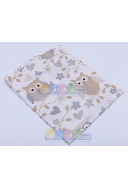 Наволочка детская ASIK 40х60см Совы, серо-бежевый