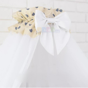 Детское постельное белье ASIK Мишки в полоску, сатин, бежевый комплект в детскую кроватку: 5 элементов