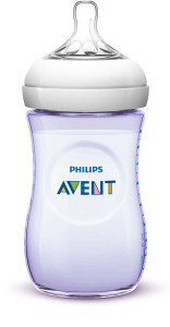 Бутылочка Phillips AVENT Natural Purple, антиколиковая, 0m+, 260мл