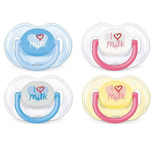 Пустышка Phillips AVENT Classic I love you, силиконовая, ортодонтическая, 0m+, 2шт.