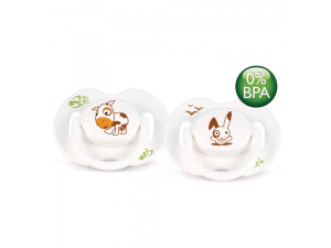 Пустышка Phillips AVENT Classic Animal, силиконовая, ортодонтическая, 6m+, 2шт.