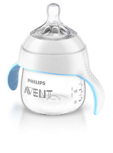 Набор обучающий Philips AVENT Natural От бутылочки к чашке, мягкий носик,  4m+, 125 мл