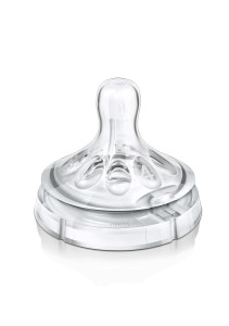 Соска силиконовая для бутылочки Phillips AVENT Natural, антиколиковая, быстрый поток, 6m+, 2шт. 