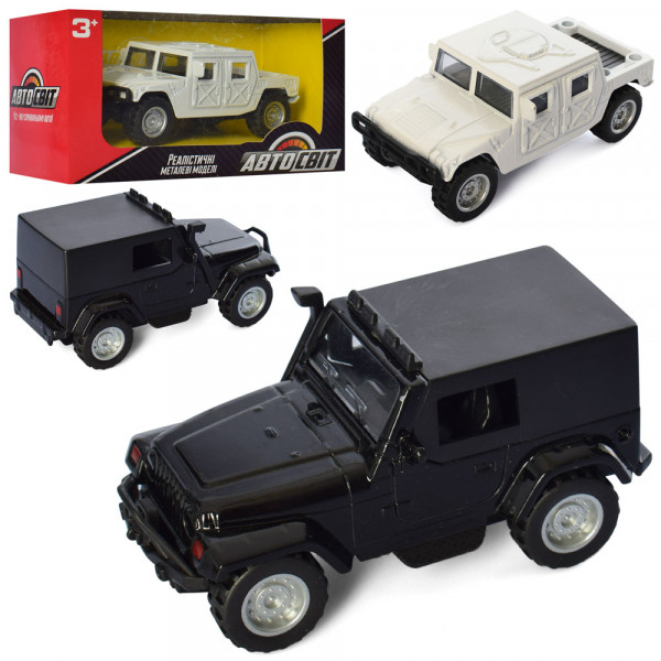 Машинка АвтоСвит AS-2370 Джип, инерционная, металлическая, 10см