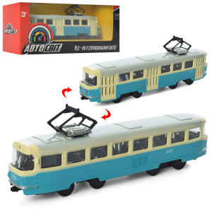 Трамвай АвтоСвит AS-1830, металлический, инерционный, 16,5 см