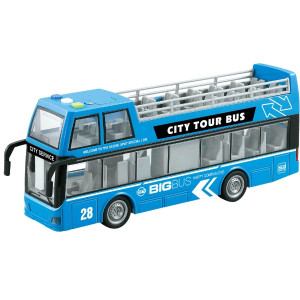Автобус двухэтажный Wenyi WY916B, инерционный, 1:16