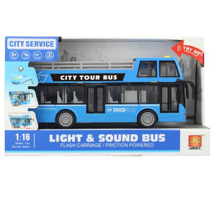 Автобус двухэтажный Wenyi WY916B, инерционный, 1:16