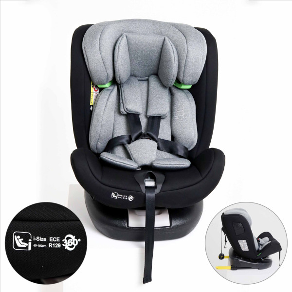 Автомобильное кресло Mom-Be LUMA ISOFIX, поворотное автокресло на 360, группа 0+/1/2/3, от 0 до 36 кг