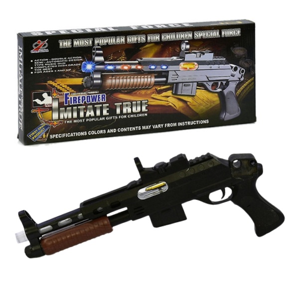 Автомат детский Essa Toys FirePower, со звуком и светом, 40см