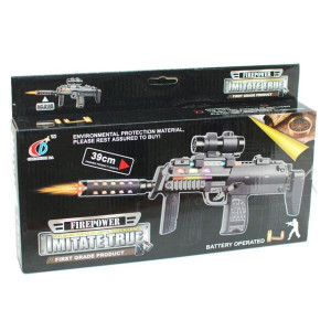 Автомат детский Essa Toys FirePower, с глушителем, со светом и звуком, 39см