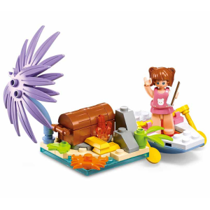 Конструктор детский SLUBAN Girls Dream Замок с горкой, 404 детали