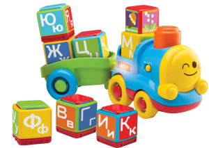 Игрушка обучающая Bkids Поезд-алфавит, музыкальная,  русскоязычная