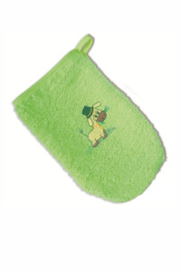 Мочалка - рукавичка Baby Matex, махровая, с вышивкой, для купания новорожденных