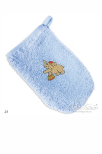 Мочалка - рукавичка Baby Matex, махровая, с вышивкой, для купания новорожденных