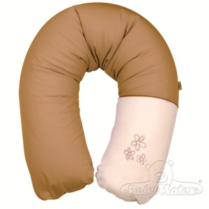 Подушка для беременных BabyMatex Relax Teddy, для кормления, с микро гранулами и хлопковой наволочкой на молнии