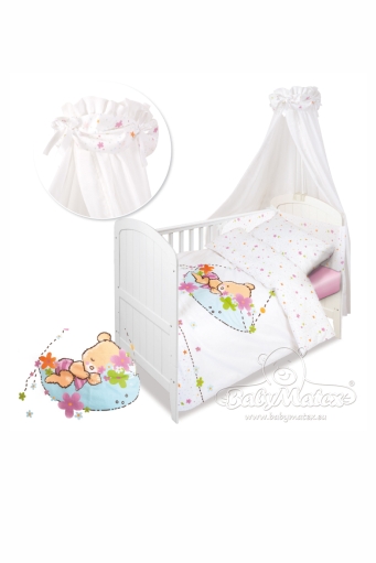 Комплект постельный Baby Matex Sleeping Bear 3 элемента, набор: защита, пододеяльник, наволочка