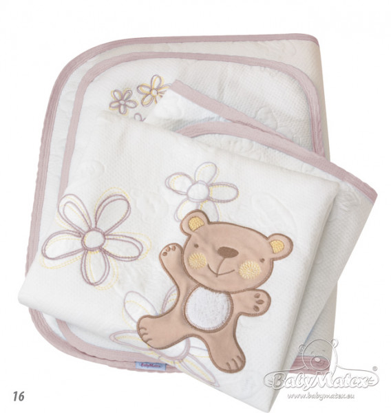 Комплект в коляску хлопковый Baby Matex TEDDY, набор: одеяло, подушка, покрывало с карманом