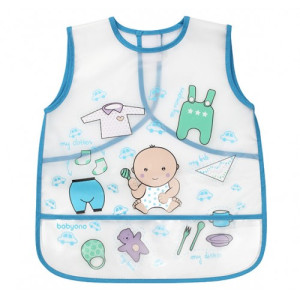 Фартук детский BabyOno Baby Explorer, с карманом, на липучке