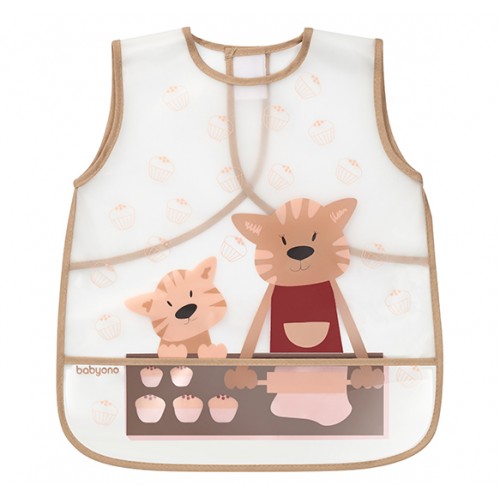 Фартук детский BabyOno Baby Explorer, с карманом, на липучке