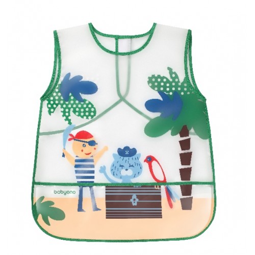 Фартук непромокаемый BabyOno Creative Baby, с карманом, на липучке
