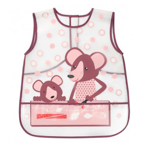 Фартук непромокаемый BabyOno Creative Baby, с карманом, на липучке