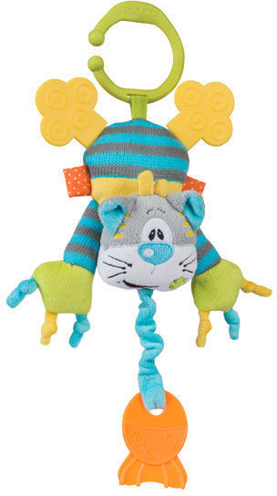 Игрушка плюшевая BabyOno Котенок, подвеска, с креплением на коляску