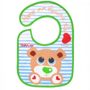 Нагрудник BabyOno Маленький, махровый, слюнявчик на липучке