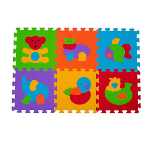 Коврик - пазл BabyOno Животные, 6 элементов