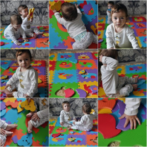 Коврик - пазл BabyOno Животные, 6 элементов