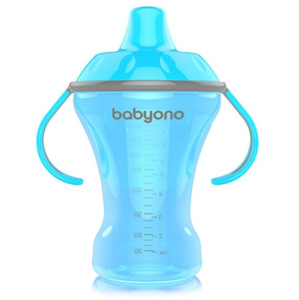 Поильник - непроливайка с твердым носиком BabyOno Natural Nursing, с ручками, 260 мл