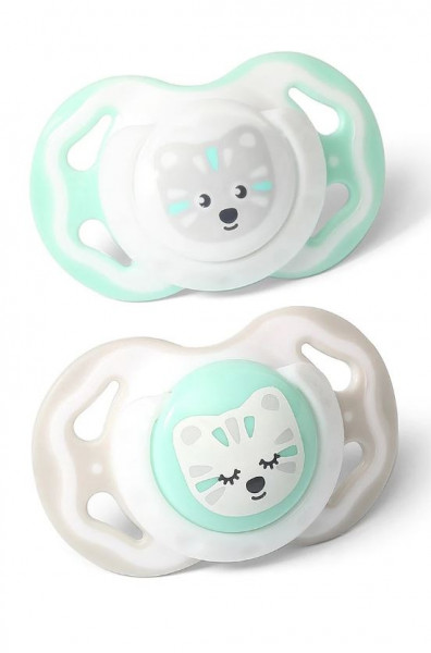 Пустышка симметричная BabyOno Коала, силикон, 0-3m, 2шт.