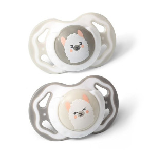 Пустышка симметричная BabyOno Коала/Лама, силикон, 3-6m, 2шт.