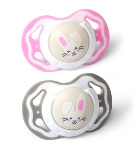 Пустышка симметричная BabyOno Коала, силикон, 0-3m, 2шт.