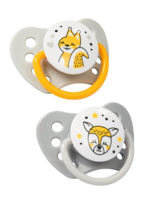 Пустышка анатомическая BabyOno Natural Nursing, силикон, 3-6m, 2шт.