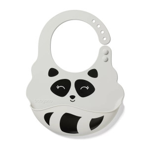 Нагрудник с регулируемой застежкой BabyOno, силиконовый, с карманом