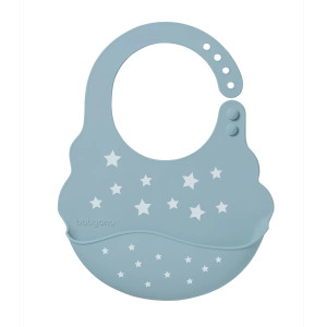 Нагрудник с регулируемой застежкой BabyOno, силиконовый, с карманом