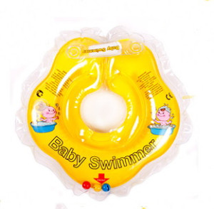 Круг BabySwimmer, для купания новорожденных, Baby Swimmer, желтый