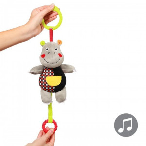 Игрушка-подвеска BabyOno Бегемотик Альберт, музыкальная