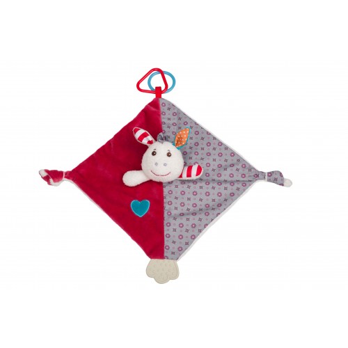 Игрушка-платочек плюшевая BabyOno Ослик Франки