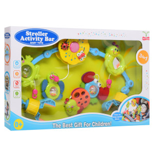Игрушка-дуга на коляску Baby Toys 826-12, регулируемая, подвеска-погремушка, 3в1