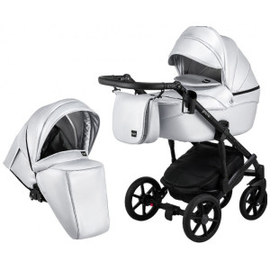 Коляска универсальная Bair Polo Black 2 в 1, 100% кожа