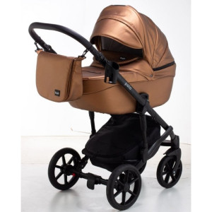 Коляска универсальная Bair Polo Black 2 в 1, 100% кожа