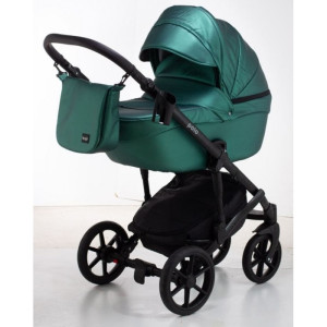 Коляска универсальная Bair Polo Black 2 в 1, 100% кожа