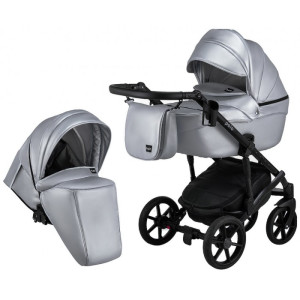 Коляска универсальная Bair Polo Black 2 в 1, 100% кожа