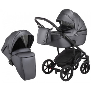 Коляска универсальная Bair Polo Black 2 в 1, 100% кожа