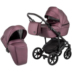 Коляска универсальная Bair Polo Black 2 в 1, 100% кожа