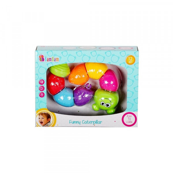 Игрушка развивающая BamBam Веселая гусеница