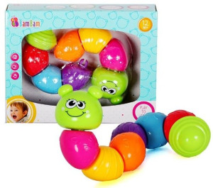 Игрушка развивающая BamBam Веселая гусеница