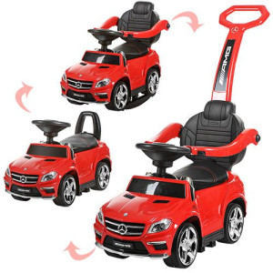 Каталка - толокар Bambi Mercedes M 3186 L с родительской ручкой, трансформер 3в1